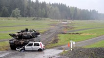 German Tankers • Maneuver their  60 Tonne Leopard Tank • Strong Europe Tank Challenge