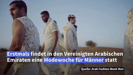 Männermode in der Wüste: Spezialschau in den Emiraten