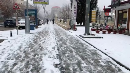 Kent merkezi beyaza büründü