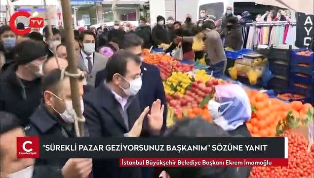 Pazar geziyorsunuz sürekli diyen yurttaşa, Ekrem İmamoğlu böyle yanıt verdi