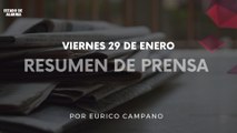 #PortadasPrensa Viernes 29 de enero por Eurico Campano
