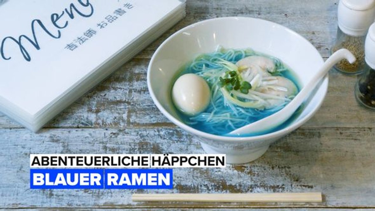 Abenteuerliche häppchen: blauer ramen