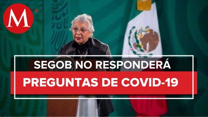 Olga Sánchez Cordero titular de SEGOB evade tema de la salud