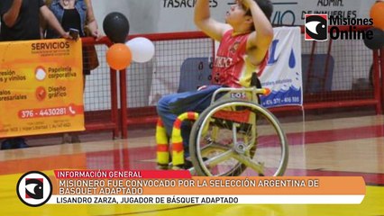 Misionero fue convocado por la Selección Argentina de Básquet Adaptado