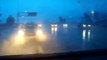 Scary moments as driver hydroplanes and flips on California freeway