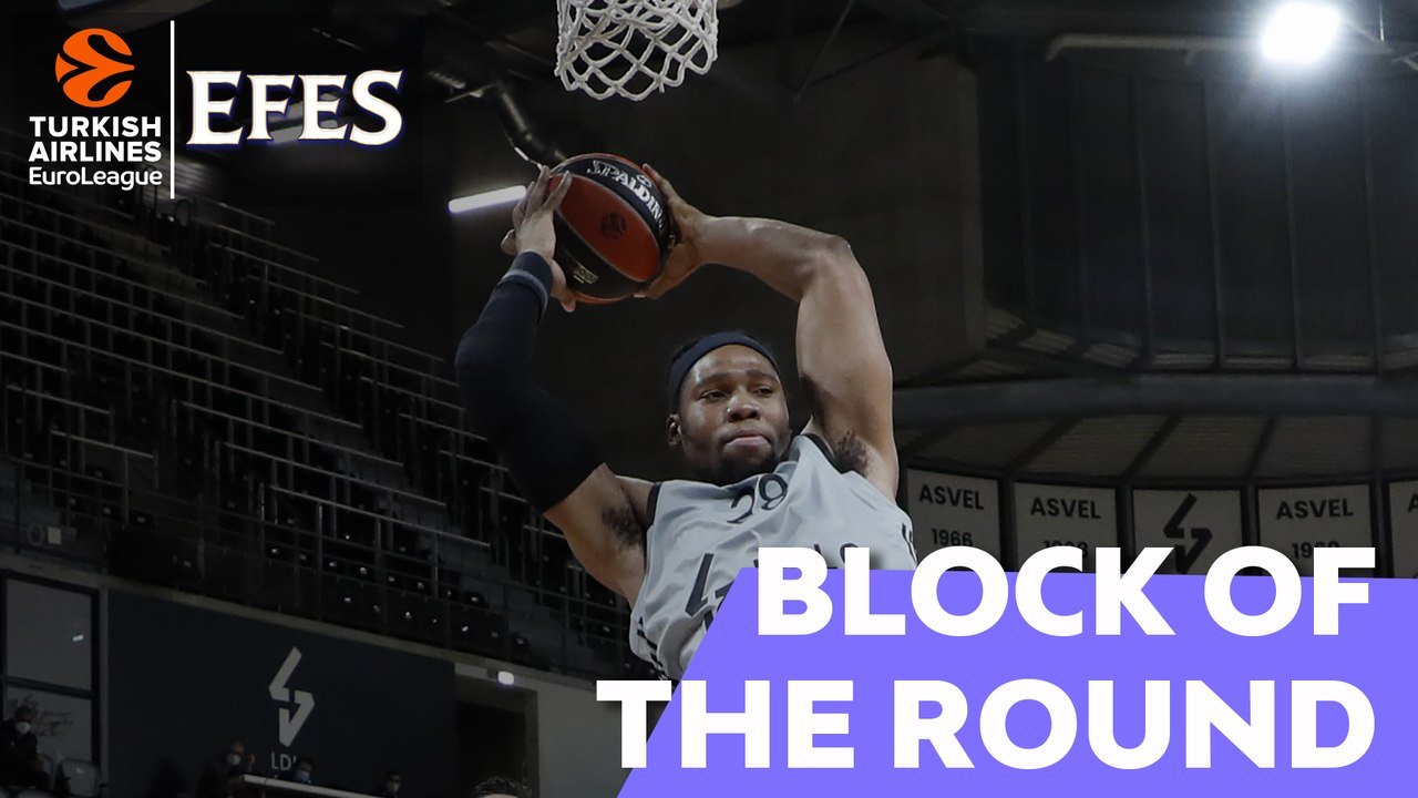 Efes Block of the Round: Guerschon Yabusele, LDLC ASVEL Villeurbanne
