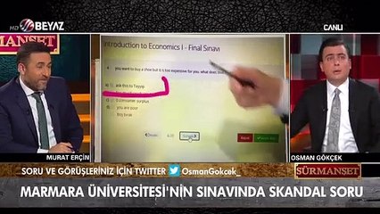 Marmara Ünivesitesinde skandal soru! Gökçek: 'İşte militanın dik alası!'