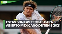 Con Alexander Zverev y 30% de aforo_ así se jugará el Abierto Mexicano de Tenis 2021 en Acapulco