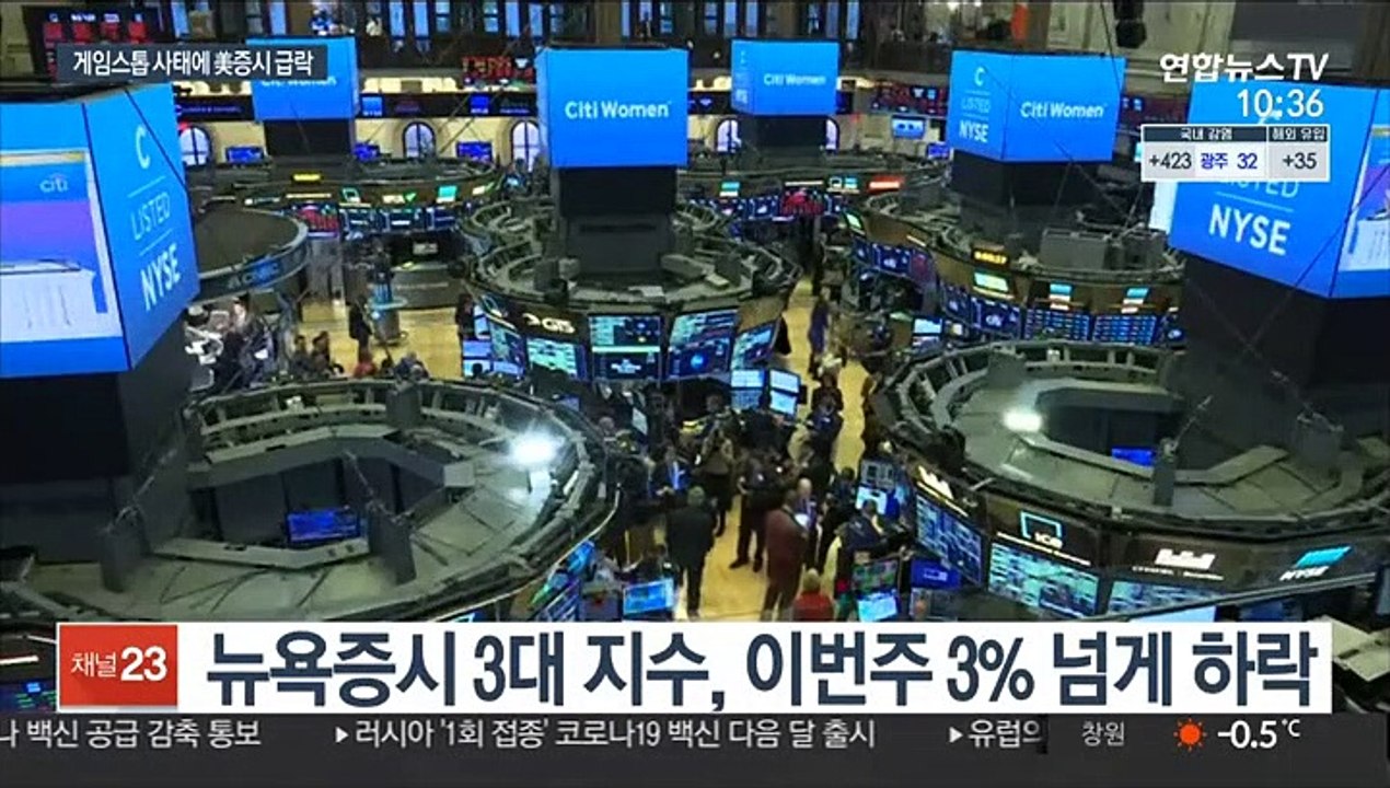 게임스톱 과열 우려에 뉴욕증시 급락…"전쟁 안끝났다"