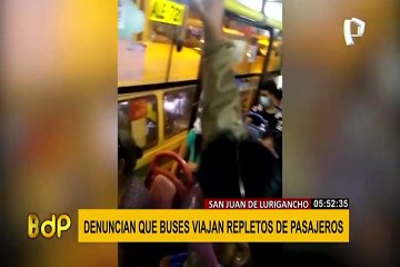 SJL: denuncian buses repletos donde no respetan medidas de bioseguridad