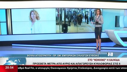 Η Πρόεδρος Ομοσπονδίας Εμπορικών Συλλόγων Εύβοιας, Β. Αγιοστρατίτη, στο Star Κεντρικής Ελλάδας