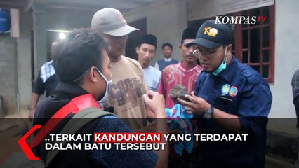 Penampakan Batu Meteor yang Timpa Rumah di Lampung