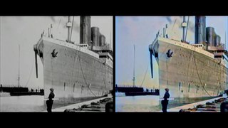 COLORIZED Black and white Original TITANIC footage
