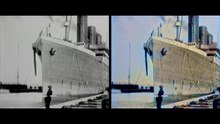COLORIZED Black and white Original TITANIC footage