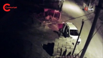 İş yerinden motor bloğu ile inşaattan çelik pano hırsızlığı kamerada