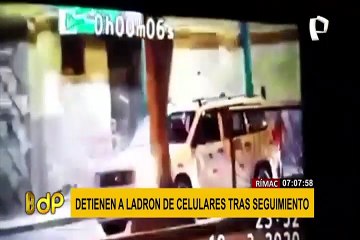 Rímac: agentes Terna capturan a conocido ladrón de celulares