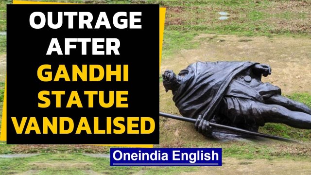 Gandhi statue vandalised in California, sparks outrage | Oneindia News