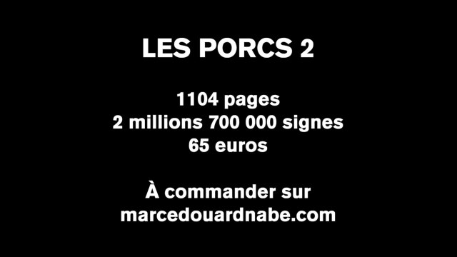 TEASER - LES PORCS 2 - Marc-Édouard Nabe