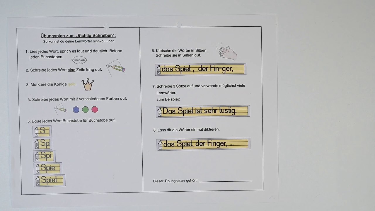 Lernwörter - Übung 4