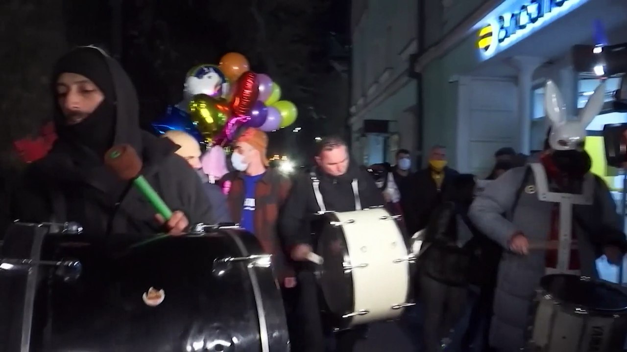 Protest gegen Lockdown und Wirtschaftskrise in Tiflis