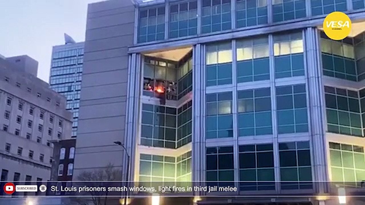 St Louis prisoners smash windows, light fires in third jail melee