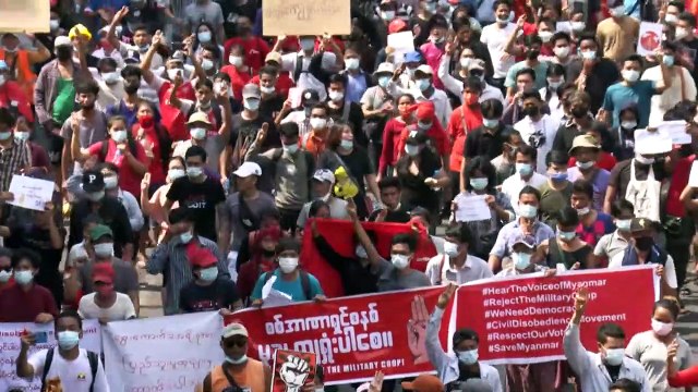 Tens of thousands rally in growing protests against Myanmar coup