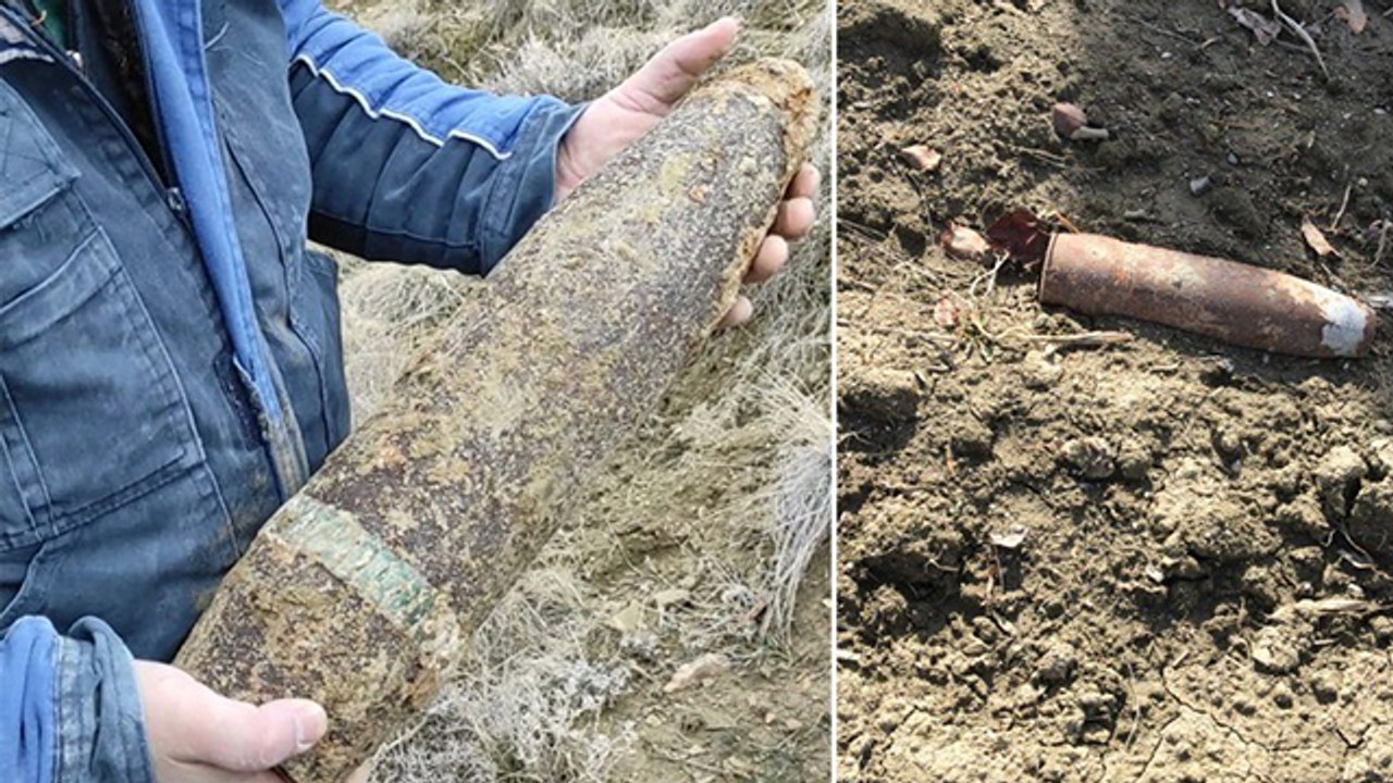 Polatlı'da Kurtuluş Savaşı'ndan kalma top mermileri bulundu