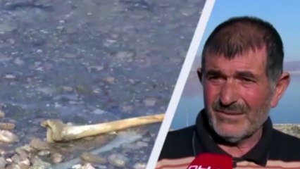 Kayseri'de baraj suyu çekilince mezarlık ve eski yapılar ortaya çıktı