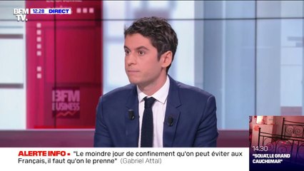 Gabriel Attal: "On a des signes qui nous permettent d'espérer de ne pas avoir à recourir à un reconfinement"