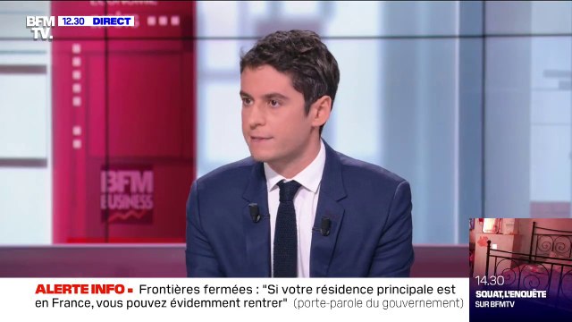 Tant qu'il y a des secteurs administrativement fermés (...) nous continuerons de les accompagner , déclare Gabriel Attal