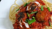 Spaghetti and Meatballs-سباغتي مع كرات اللحم-Spaghetti et boulettes de viande