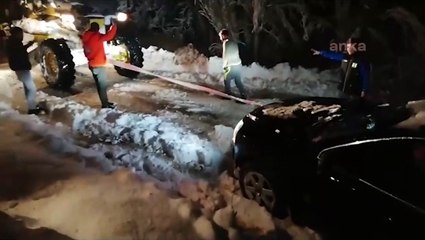 TOROSLAR’DA KARLA KAPLI YOLLAR AÇILDI, MAHSUR KALANLAR KURTARILDI