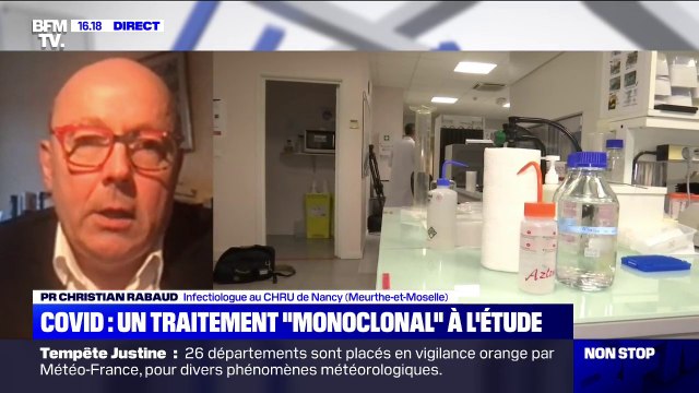 Anticorps monoclonaux contre le Covid-19: selon le Pr Rabaud, ce traitement est fait pour s'adresser à un patient en début de maladie