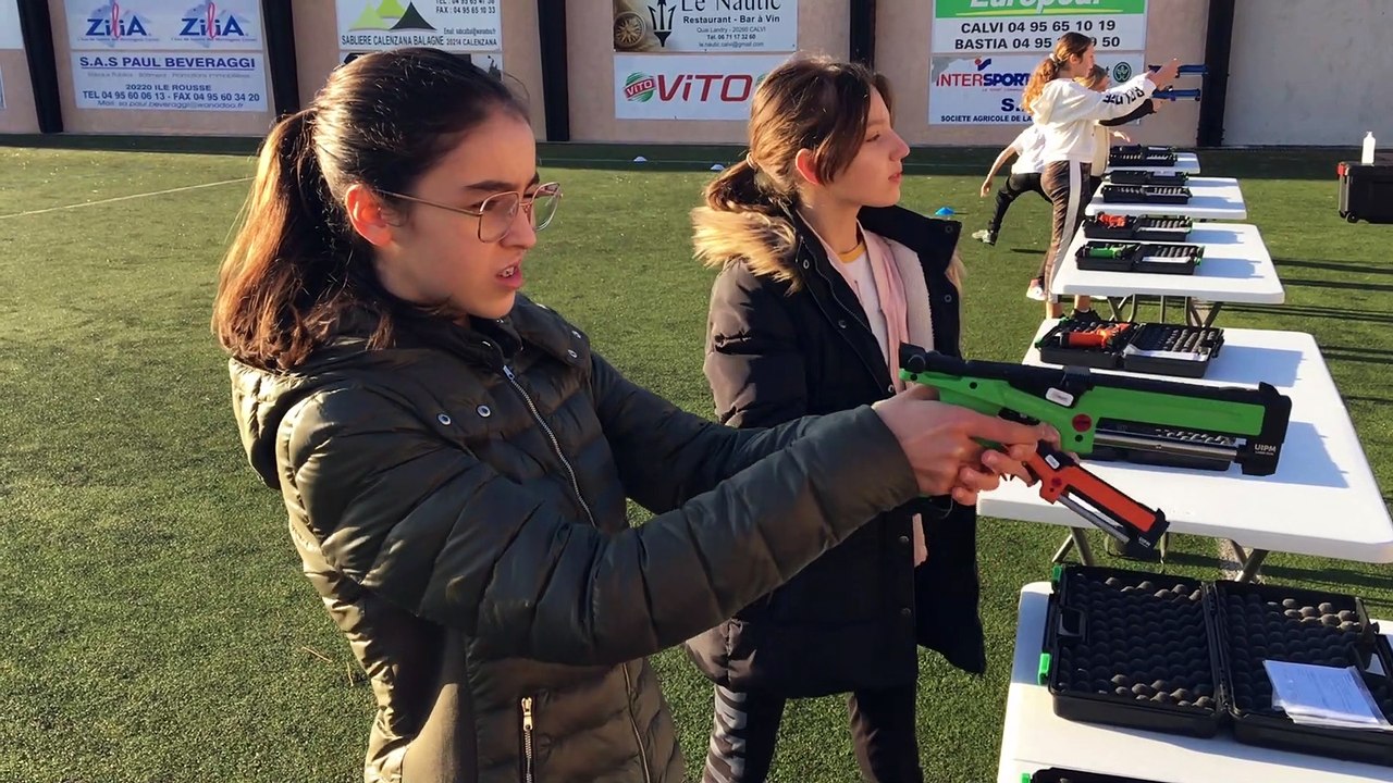 Initiation au Laser Run à l'AS Collège Jean-Félix Orabona de Calvi (Corse)