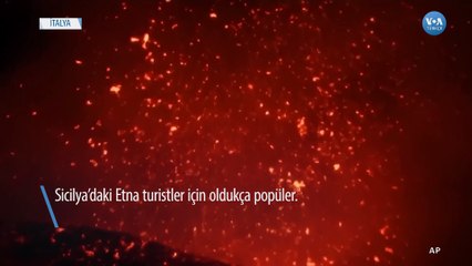 Etna Yine Lav Püskürttü