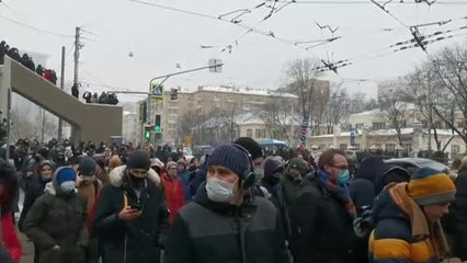 La Policía rusa detiene a más de 2.700 personas por manifestarse a favor de la liberación de Alexei Navalny