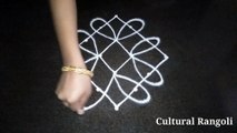 4*1 dots Easy rangoli design || Beginner to Advanced level kolam in 1 design