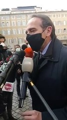 Consultazioni. Il Senatore  Nencini riferisce alla stampa dopo l'incontro  con Fico