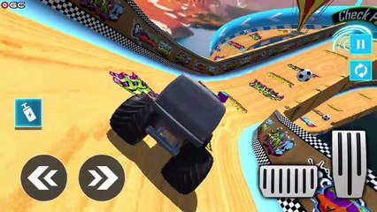 Police Stunt Racing Games  Monster Truck Games - Impossible Car Stunts Race - Android GamePlay #4