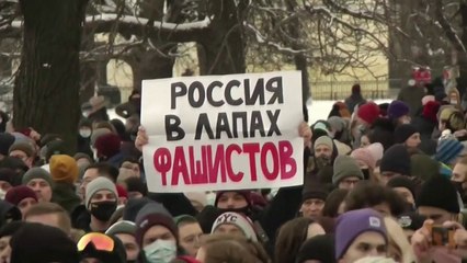 러시아 전역서 2주 연속 나발니 지지 시위..."4천명 이상 체포" / YTN