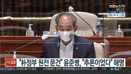 "朴정부 원전문건" 윤준병, 정부 부인하자 "추론이었다"