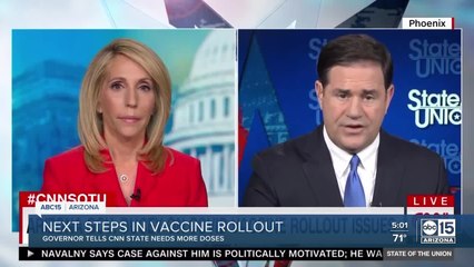 Governor Ducey: Arizona in danger of running out of COVID-19 vaccines