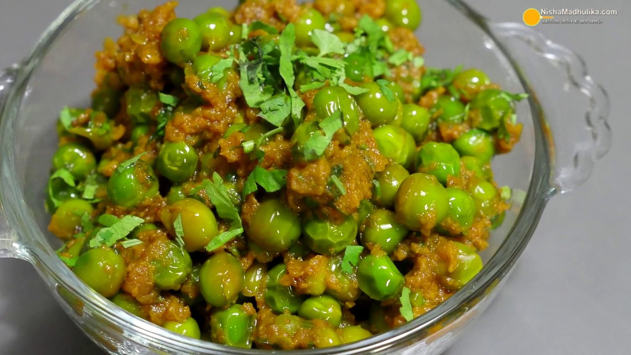 Green Peas Makhani Curry Recipe Matar Makhani Sabzi Recipe Nisha Madhulika Rajasthani Recipe