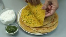 Leftover Rice stuffed spicy Paratha  Stuffed Masala Paratha - Nisha Madhulika - Rajasthani Recipe - Best Recipe House