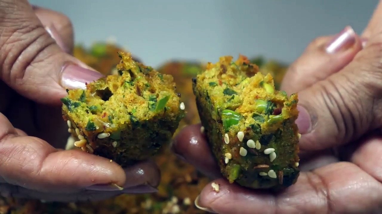 No Oil breakfast made with Green Peas Nisha Madhulika Rajasthani