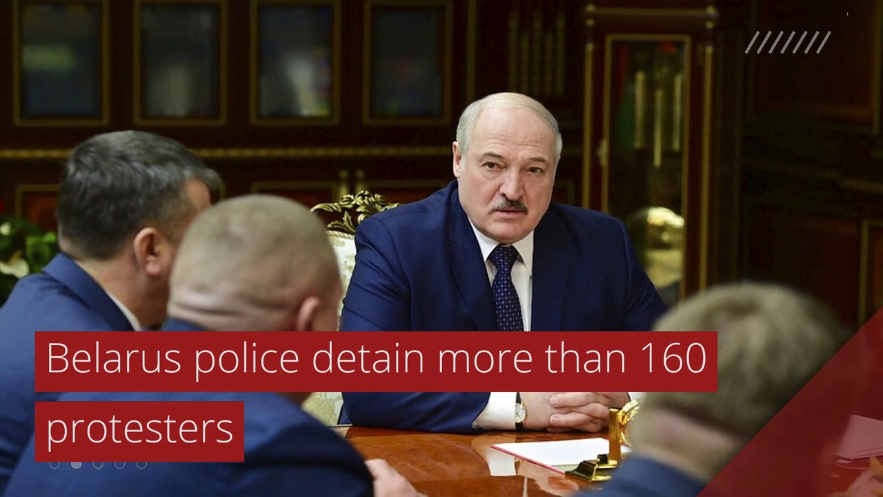 Belarus police detain more than 160 protesters, and other top stories in international news from February 01, 2021.