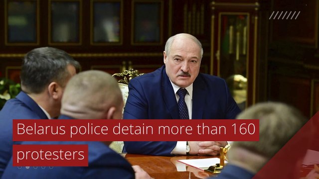 Belarus police detain more than 160 protesters, and other top stories in international news from February 01, 2021.