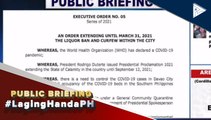 #LagingHanda | Pagpapatupad ng GCQ sa Davao City, extended hanggang sa katapusan ng Pebrero 2021
