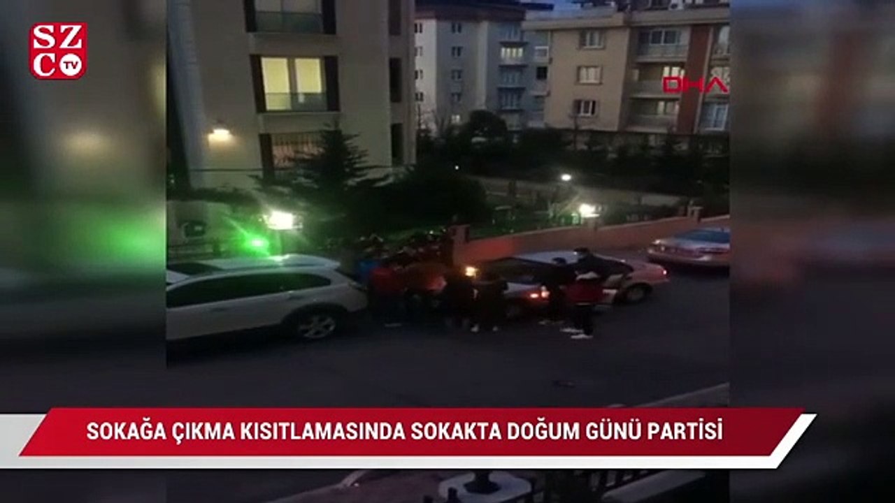 Bağcılar'da sokağa çıkma kısıtlamasında sokakta doğum günü partisi