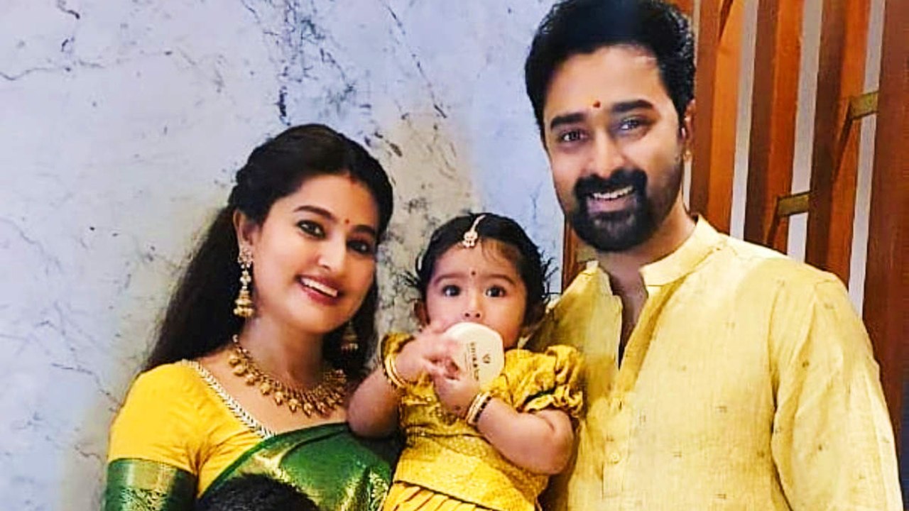 Actress Sneha daughter Aadyanthaa 1st birthday exclusive photos(Telugu)